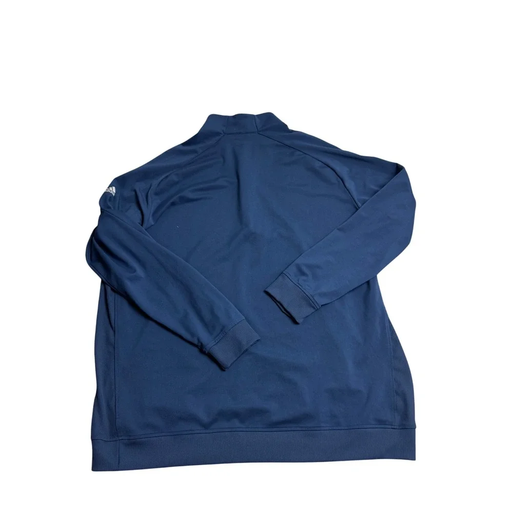 Adidas Golf Mens 2XL Blue 1/4 Zip Long Sleeve Pullover Sweatshirt